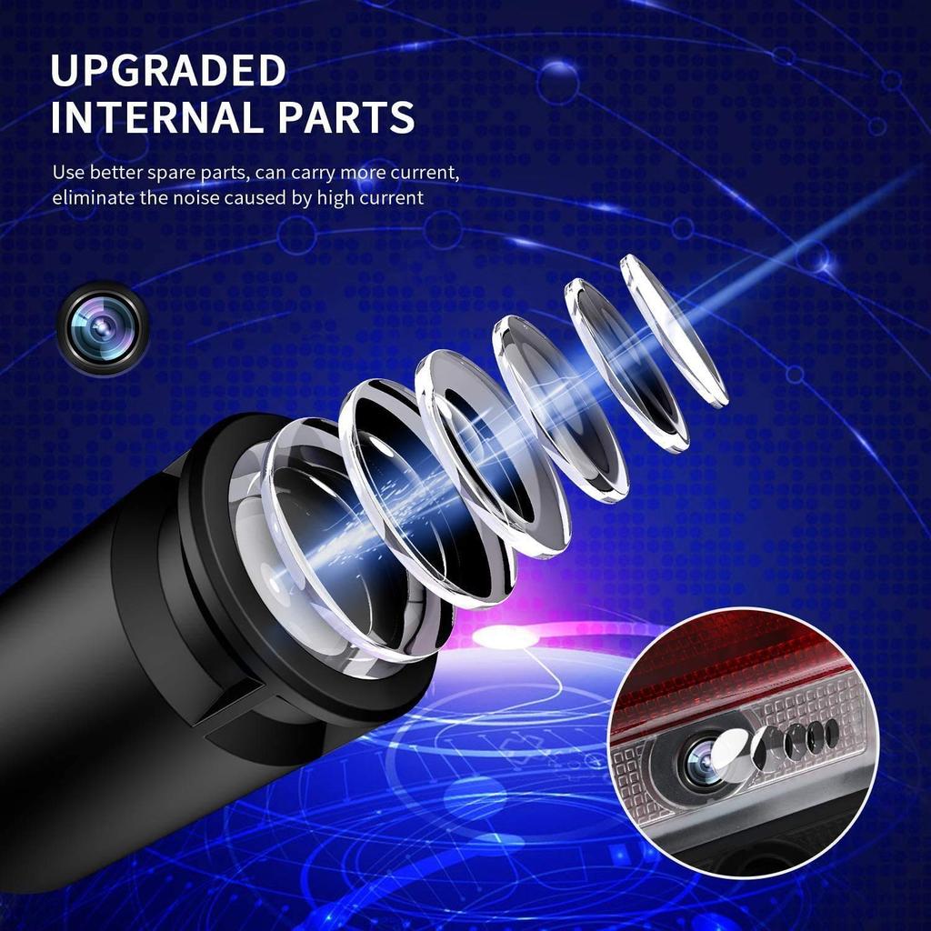 Zestaw 2 Uniwersalnych Lampek Kurtynowych, Lampki Kurtynowe Samochodowe, LEDowa Projekcja Logo HD Nieblaknąca dla A/C/E/GLS/GLC/GLA/GLE