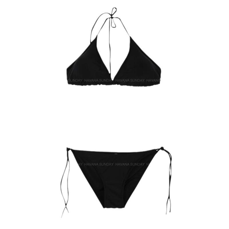 Europäischer und Amerikanischer Neunfarbiger Einfarbiger Bikini-Set - Sexy Zweiteiliger Badeanzug