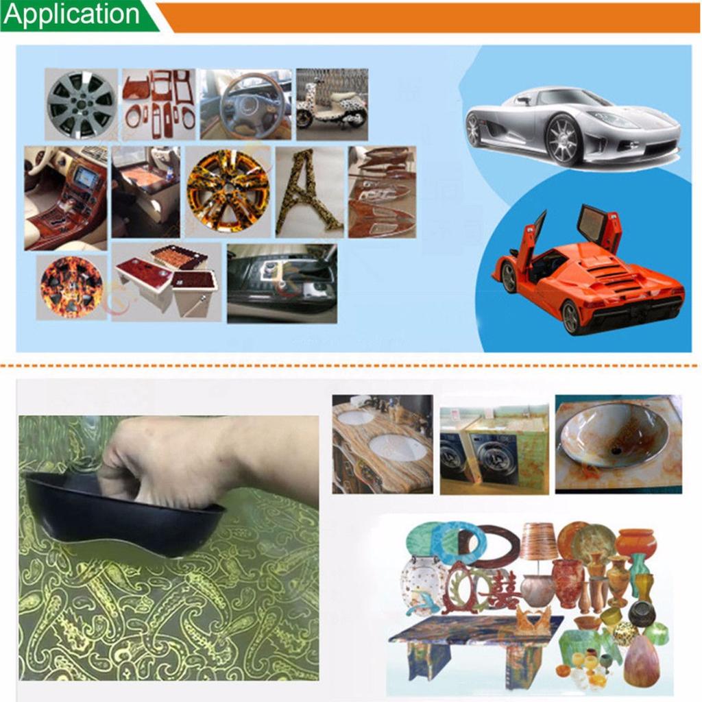 Ny 0,5*1m Red Fire Skulls PVA Hydrographic Water Transfer Film Printing Hydro