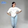 Fashionable and High-end Letter Printed T-shirt 100% Cotton T-shirt Commute Women's Clothing Summer Fashion Casual Crewneck Top