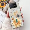 For Asus Zenfone 7 ZS670KS Case I002D Popular Flower Soft Black Silicone Phone Cover For Zenfone 7 Pro ZS671KS Funda I002DD Capa