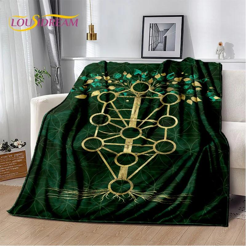Nordic Mythology Yggdrasil Nature Tree of Life Blanket,Flannel Soft Throw Blanket for Home Bedroom Bed Sofa Picnic Office Kids