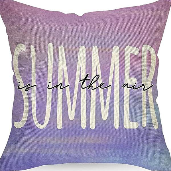 Pastoral Plants and Flowers Pillowcases Lavender Daisy Printed Linen Pillows Home Office