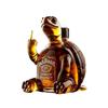 320ml New Animal Whiskey High Quality Empty Glass Bottle Turtle Raising Middle Finger Pose Glass Wine Bottle A Smooth Surface