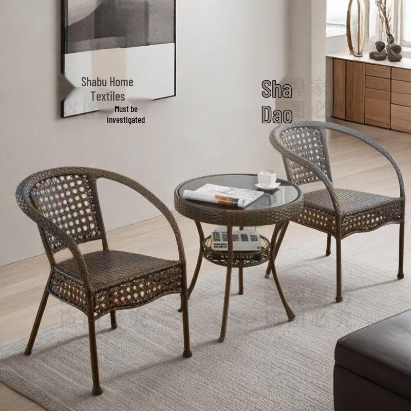 Eleganter Handgewebter Wasserdichter Rattanstuhl - Verdicktes, Hochwertiges Design für Zuhause