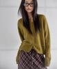Londonda Wool Angora Blended Pendant Cardigan, Olive