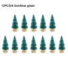 12pcs Mini Christmas Tree Pine Tree DIY Christmas Decorations For Home Table Navidad Xmas Ornaments New Year Decor Kids Gift