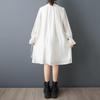 Long sleeve Plus size vintage new in dresses for women casual loose spring summer midi shirt dress