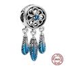 Charms camaleonte adatti a braccialetti originali alla moda in argento 925 con zircone, perlina a forma di polpo e tartaruga, ciondolo a forma di farfalla e lucciola, fai da te per realizzare gioielli