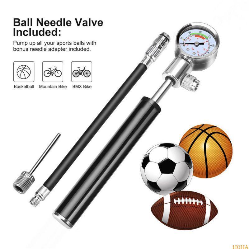 N0HA Bike Pump Mini Portable Foot Pump with Pressure Gauge Pump