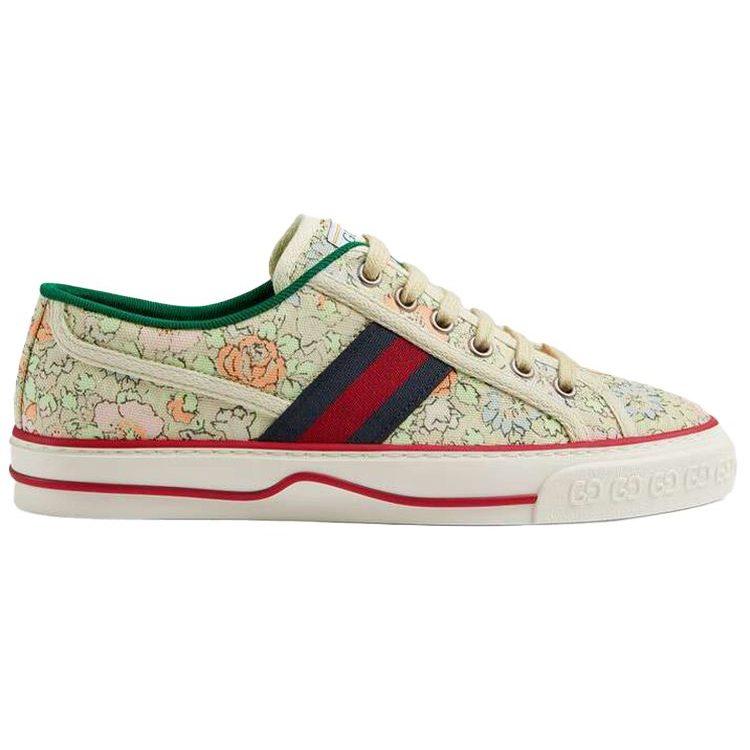 Gucci Liberty of London X Gucci Wmns Tennis 1977 'Floral - Mint Green' Women's 606110 2I410 3960