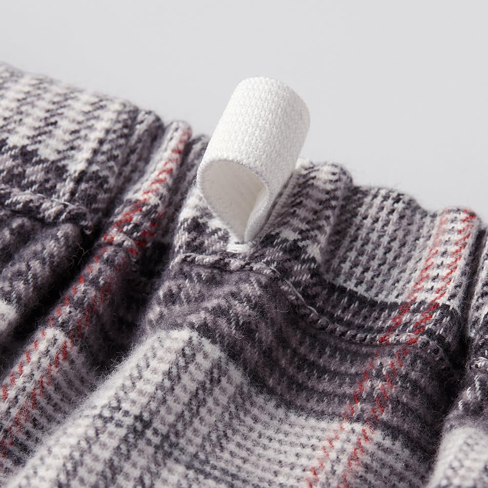 Gunze Made in Banshu Long Sleeve and Pants Dyed SF4353 Men's Pajamas, Japan, Weave, (Front Opening), 100% Cotton, Flannel, Gray,
