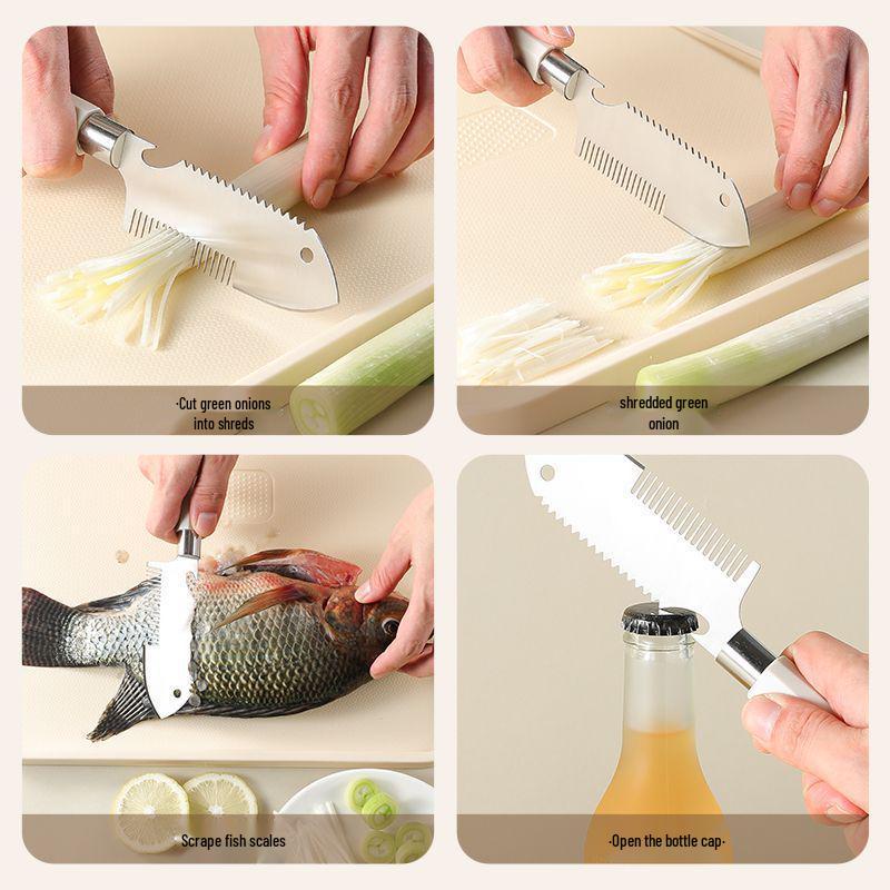 Stainless Steel Multi-Functional Scallion Slicer and Grater Kitchen Tool