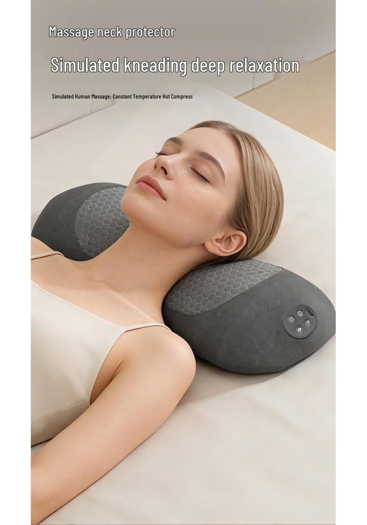 Elektrisch beheiztes Nacken- und Lendenwirbel-Massagekissen mit Vibration und Airbag für Ganzkörperentspannung