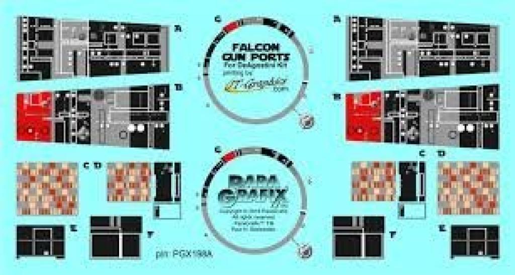 Paragrafix DeAgostini Millennium Falcon Gunport Photograved Decal Set 1/43 & [Предмет]