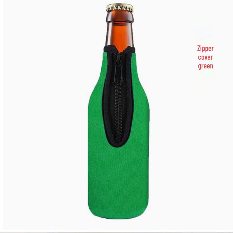 Neoprene Insulated Multi-color Zipper Sleeve for 330ML Beer & 12oz Wine Bottles