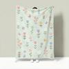 Pastelthinstemflowerditsy Throw Lightweight 240G Flannel Blanket Soft Skin-Friendly For Summer Cooling