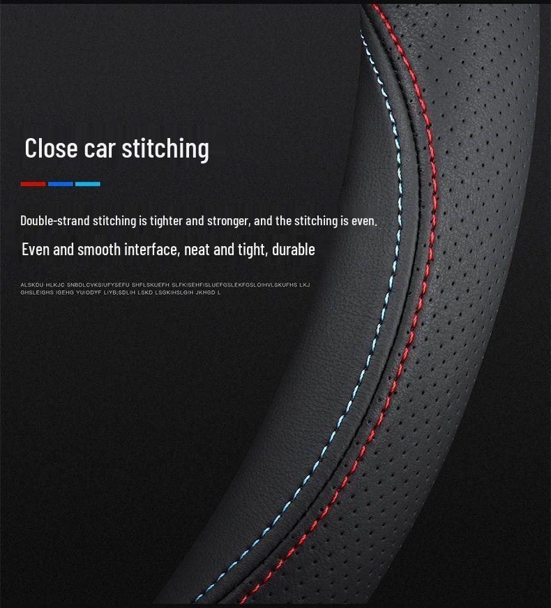 Universal All-Season Steering Wheel Cover for Ford Models: Edge, Escort, Escape, EcoSport, Taurus, Kuga, Mondeo, and Focus.