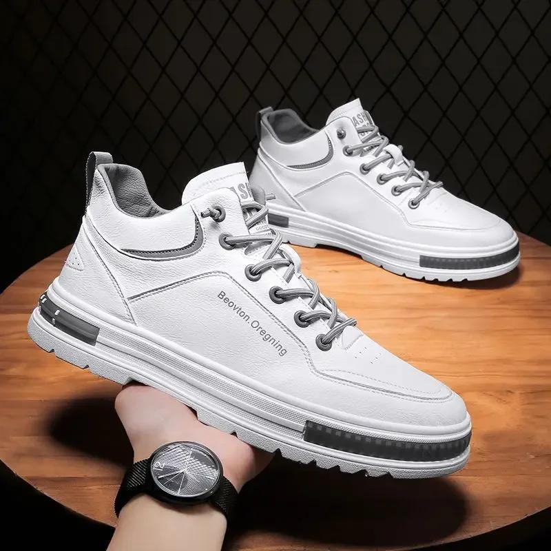 New Warm Sneakers for Men Trend High-top Casual Flat Shoes Men Lace Up Korean Version Tooling Shoes Zapatilla Hombre 2024