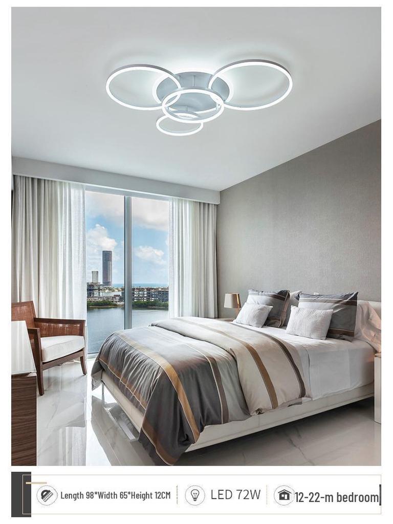 Nordic Modern LED Ceiling Lamp - Creative Round Design for Living Room, Study, Bedroom