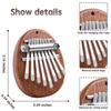 Mini Kalimba 8 Key Thumb Piano 1 Pcs Water Drop Style Cute Instrument Portable Exquisite Gift Set for Kids