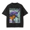 Neon Genesis Evangelion EVA  Anime Printed Tshirt Mens and Womens Washed Tshirt High Quality Vintage Cotton Tshirt