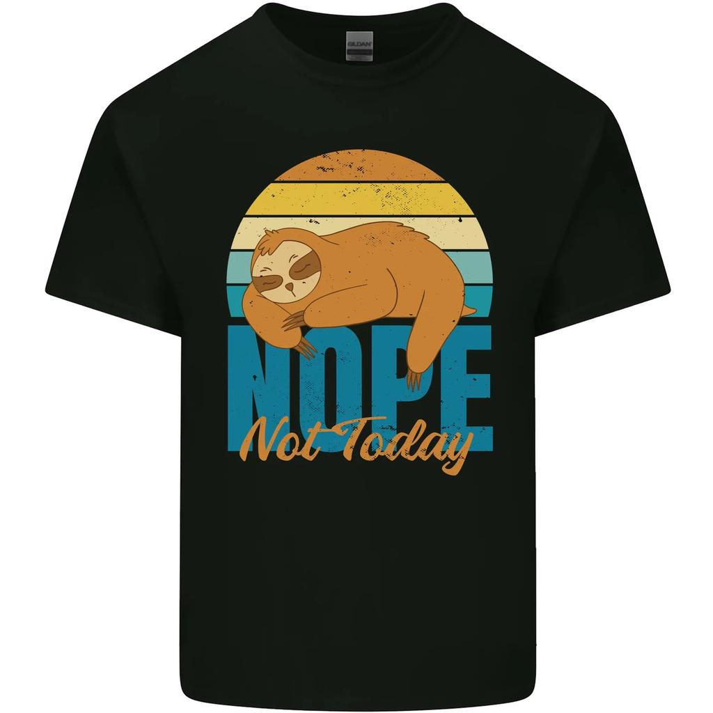 Sloth Nope Not Today Funny Lazy Kids T-Shirt Childrens