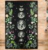 Moonlit Dragon Fantasy Rug, Celestial Gothic Carpet, Midnight Blue Dragon Decor Rug, Mystical Starry Artwork Home Decoration