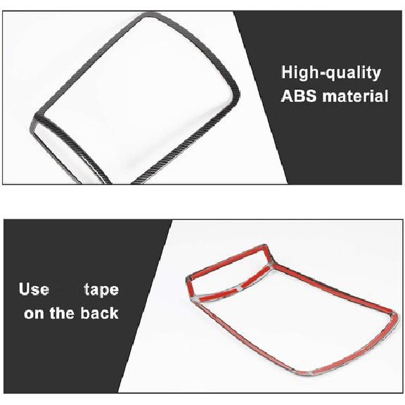Front Reading Light Lamp Cover Trim Decor Frame For Ford F150 2016+ Carbon Fiber