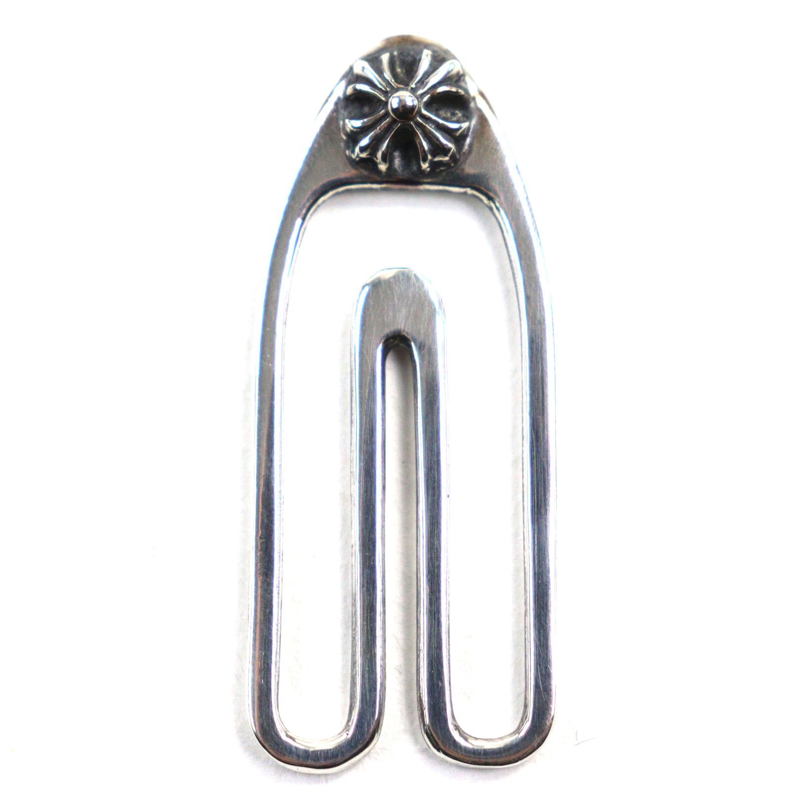 

Great CHROME HEARTS Money clip PAPER CLIP CHP lats Silver 925 mens Used