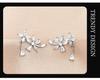 Banyan Tree S925 Silver Tassel Earrings - Elegant Diamond Flower Design for Women