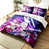 Kpop Demon Hunters 3pc Duvet Cover Set Simple Modern Bedding Set Wrinkle Resistant Soft Fabric All Season Use a Perfect Gift