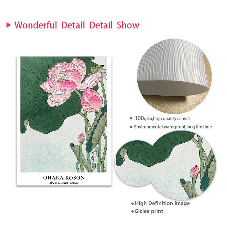 Hokusai Ohara Koson Japanese Art Poster Vintage Guest Room Home Bar Cafe Living Room Home Decoration Print Wall Poster Pictures