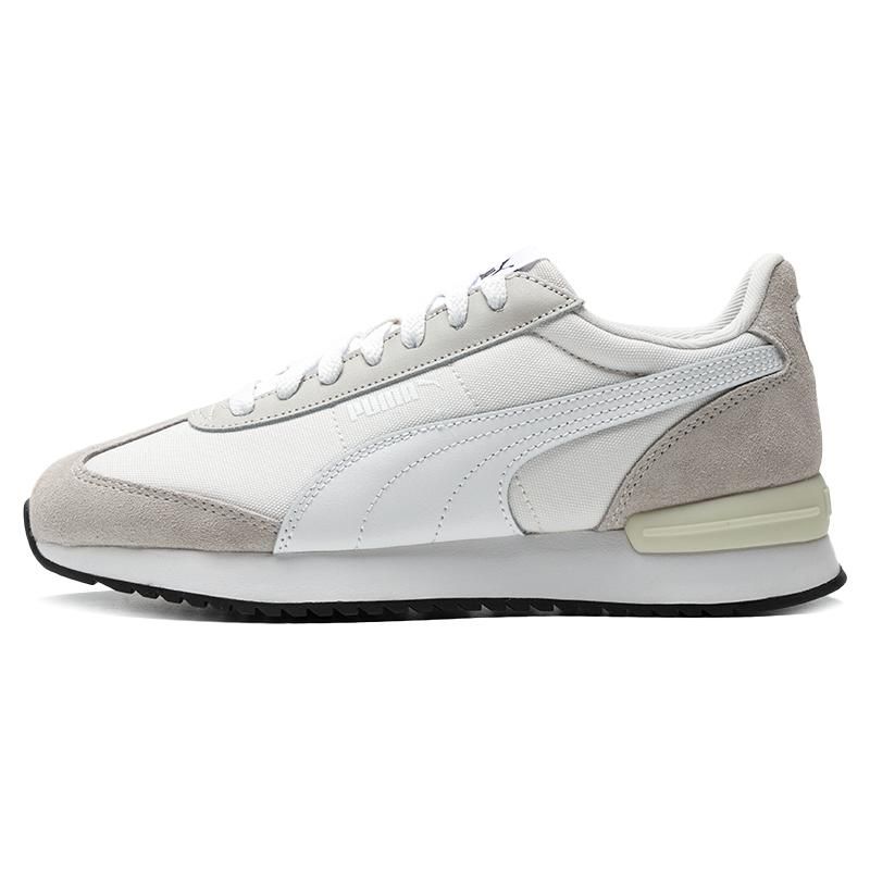 Puma R78 Nylon Comfortable Shock Absorbing Wear Resistant Breathable Lightweight Low Top Running Shoes Unisex Sneaker Gray White 397149-02