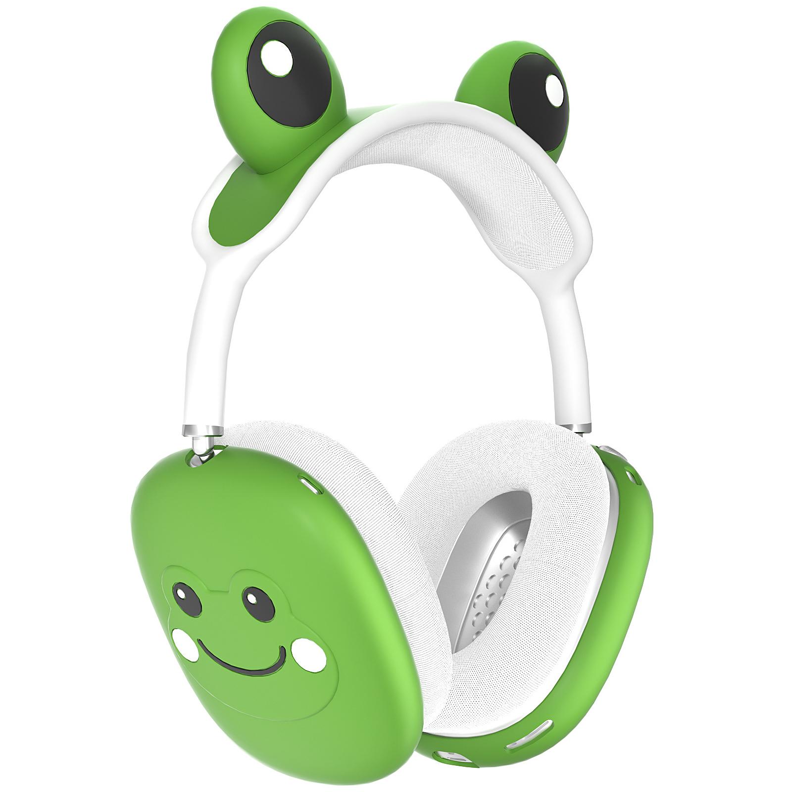 

Для AirPods Max Дизайн Лягушки Жидкий Силикон Оболочка Амбушюр Наушников + Чехол на Оголовье A