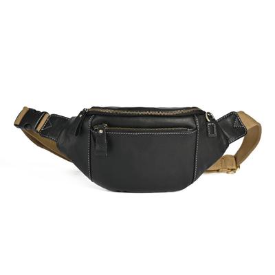 New Genuine Leather Men's Bag, Multifunctional Men's Close Fitting Chest Bag, Cowhide Women's Waist Bag, Soft Leather One Shoulder Crossbody Bag