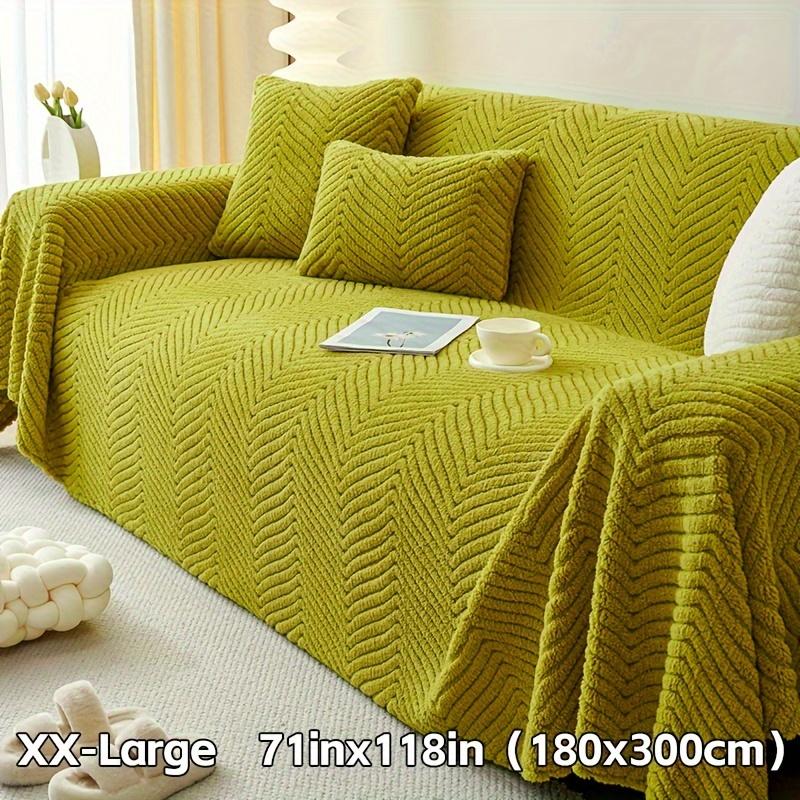 

1PC plush sofa cover, thick, pet-friendly, non-slip sofa slipcover, suitable for living room and bedroom sofa cushions.