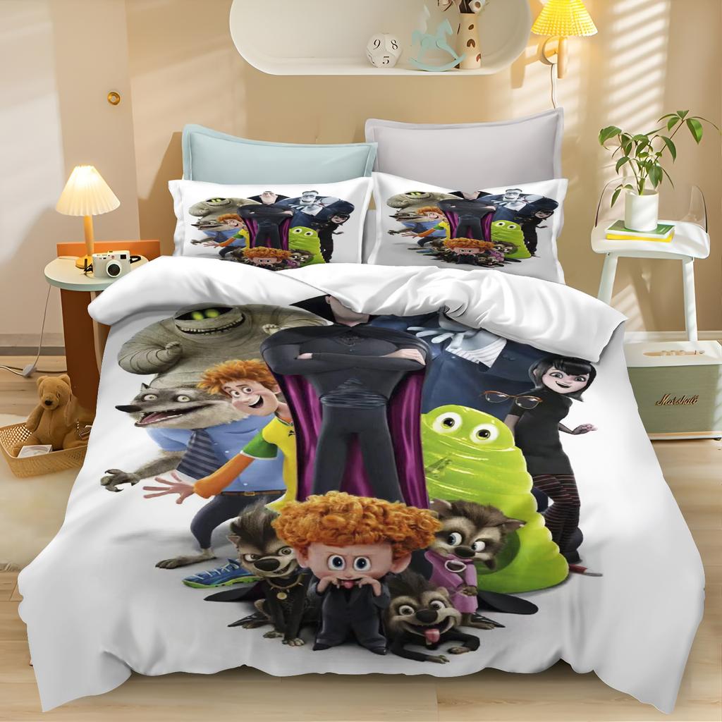 Hotel Transylvania Bettwäsche-Set mit Dracula-Motiv (2- oder 3-teilig) aus Polyester, Geschenk für Erwachsene