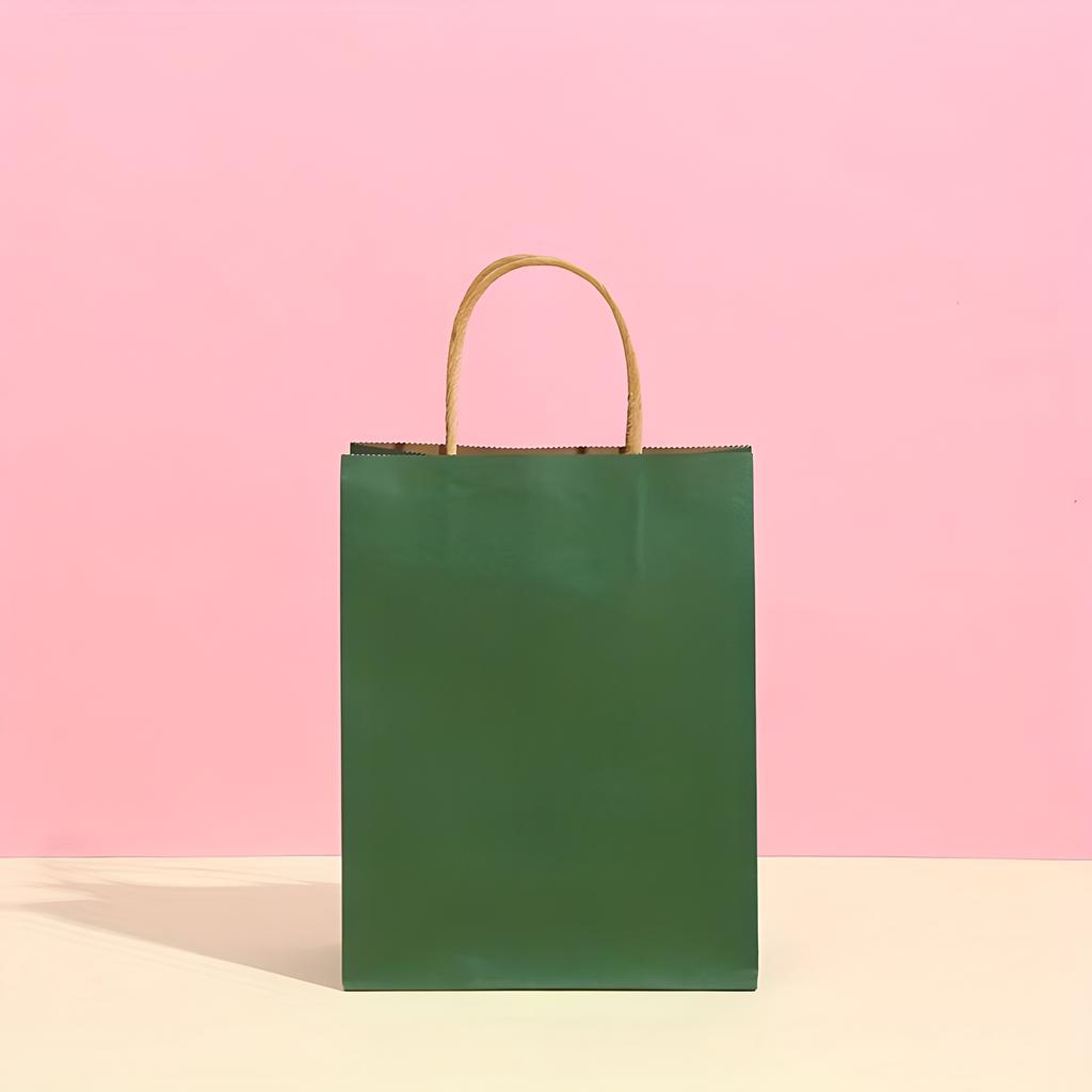 Halloweenowa Torba Prezentowa z Papieru Kraftowego w Jednolitym Kolorze z Uchwytami Torba Prezentowa z Papieru Kraftowego z Uchwytami