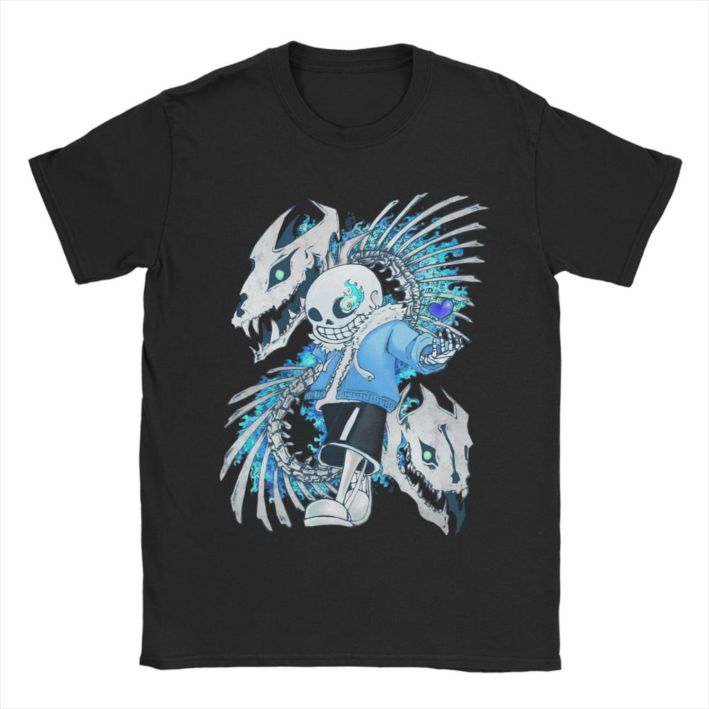 Men's The Many Emotions Of Sans Undertale Deltarune Game T Shirts Tops Fashion Short Sleeve O Neck Tee Shirt Plus Size T-Shirts