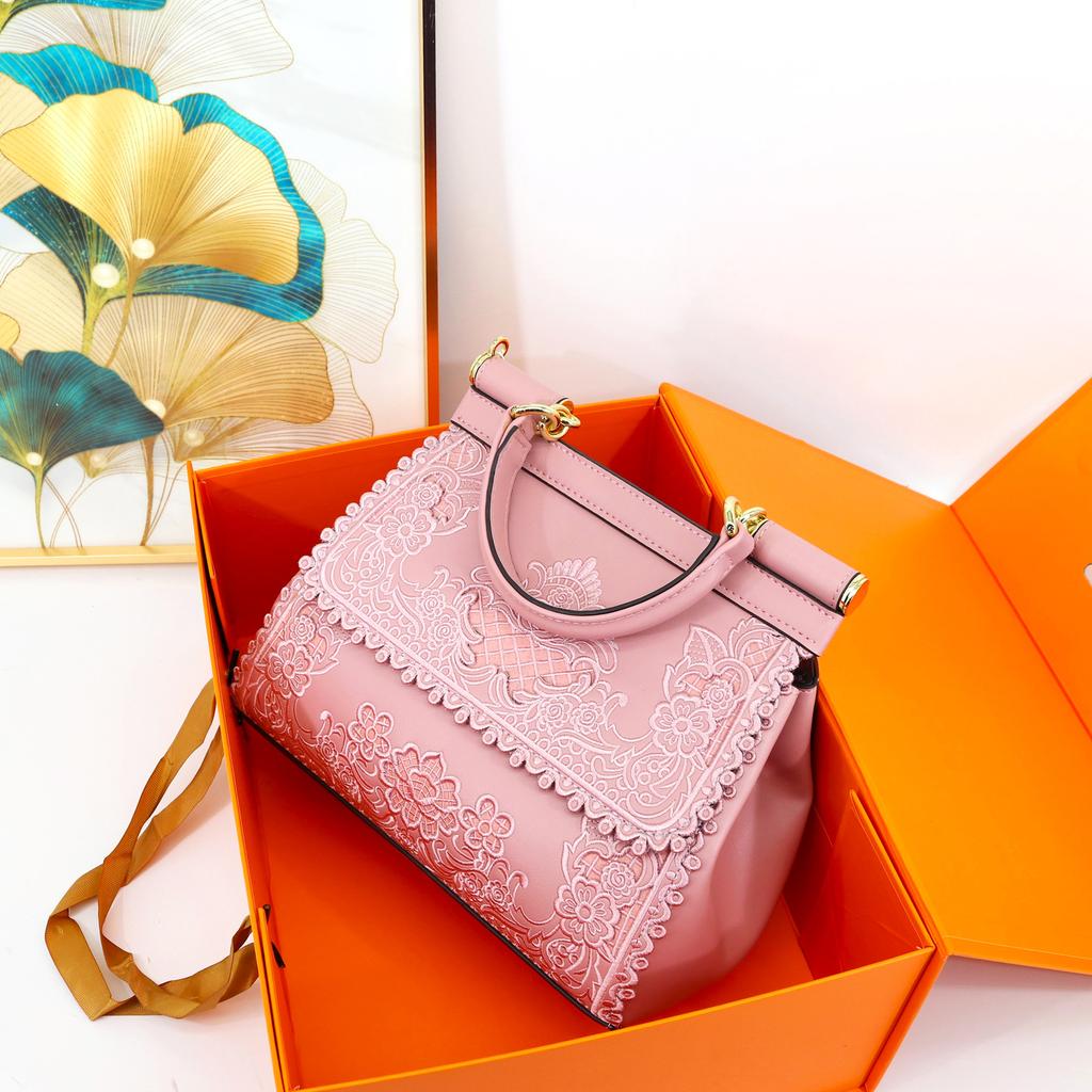 Women'S Bag Hollow Embroidered Handbag Designer Handbag For Women Ladies Bag