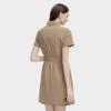 FILA X Magic Stick Collaboration Solid Color Fashion Casual Polo Dress Women dresses Khaki F11W329306FDK