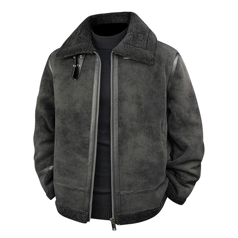 Mens Winter Fleece Jacket Warm Thick Sherpa Lined Cotton Coat Young Adults