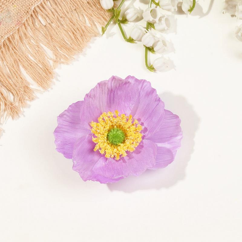 Fashion Bohemian Hibiscus Hair Clip for Women Hawaiian Flower Hairclip Girls Side Bangs Clip Beach Resort Egg Flower Hairpin