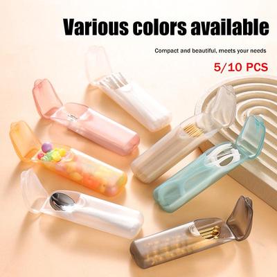 4/10Pcs Mini Portable Storage Boxes,Small Parts Organizer Travel Toothpick, Dental Floss, Pill, And Jewelry Storage Compartments