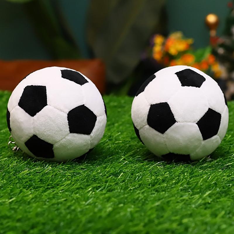 Plush Soccer Ball Keychain Stuffed Football Keychain Sports Ball Key Ring Backpack Keychain