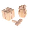 Iq Brain Teaser Kong Ming Lock Wooden Interlocking Burr 3D Puzzles Game Toy Gift