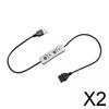 2x USB Timer Switch Extension Cable 0.5/1.5/3H 60cm Cord Power Supply Line for