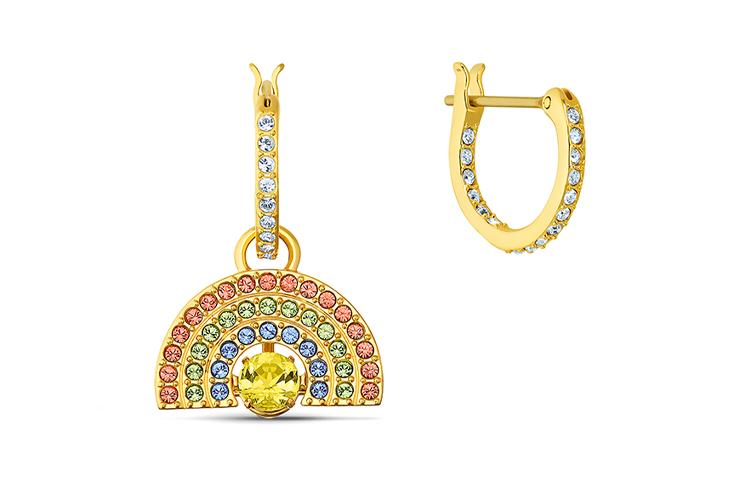 Swarovski Sparkling Dance Earrings Women`s Gold