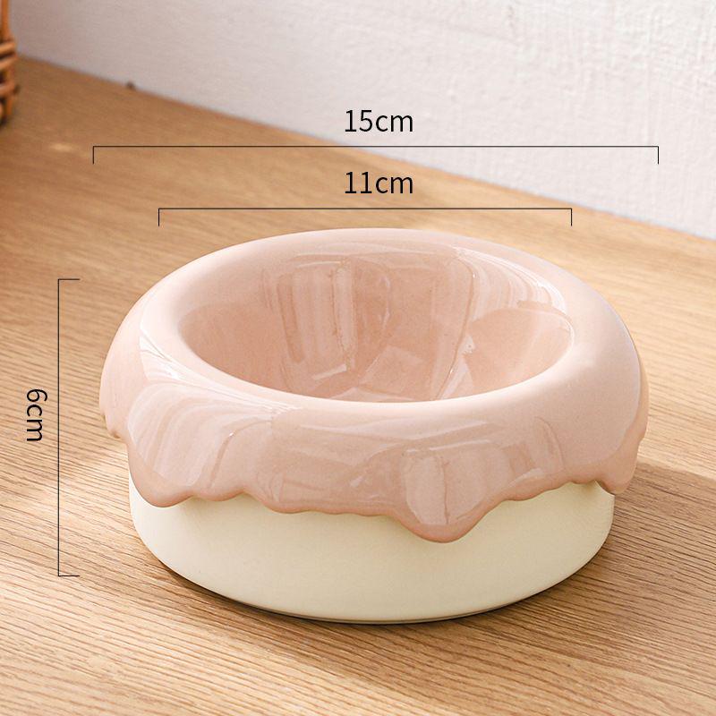 Ceramic Cat & Dog Anti-Tip Food Bowl With High-Leg Design